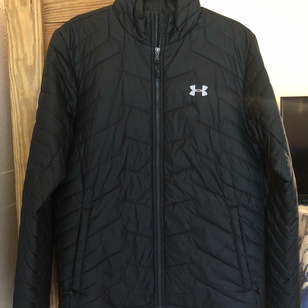 Under Armour Coldgear Reactor Puffer Black Jacket